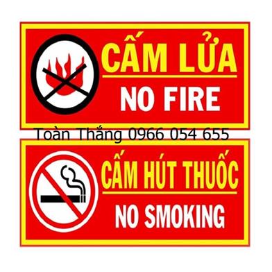 Biển cấm lửa - Cấm hút thuốc